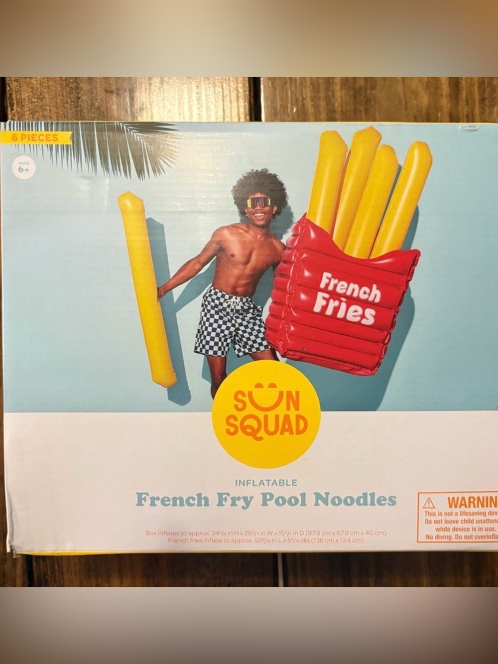 Sun Squad Inflatable French Fry Pool Noodles
